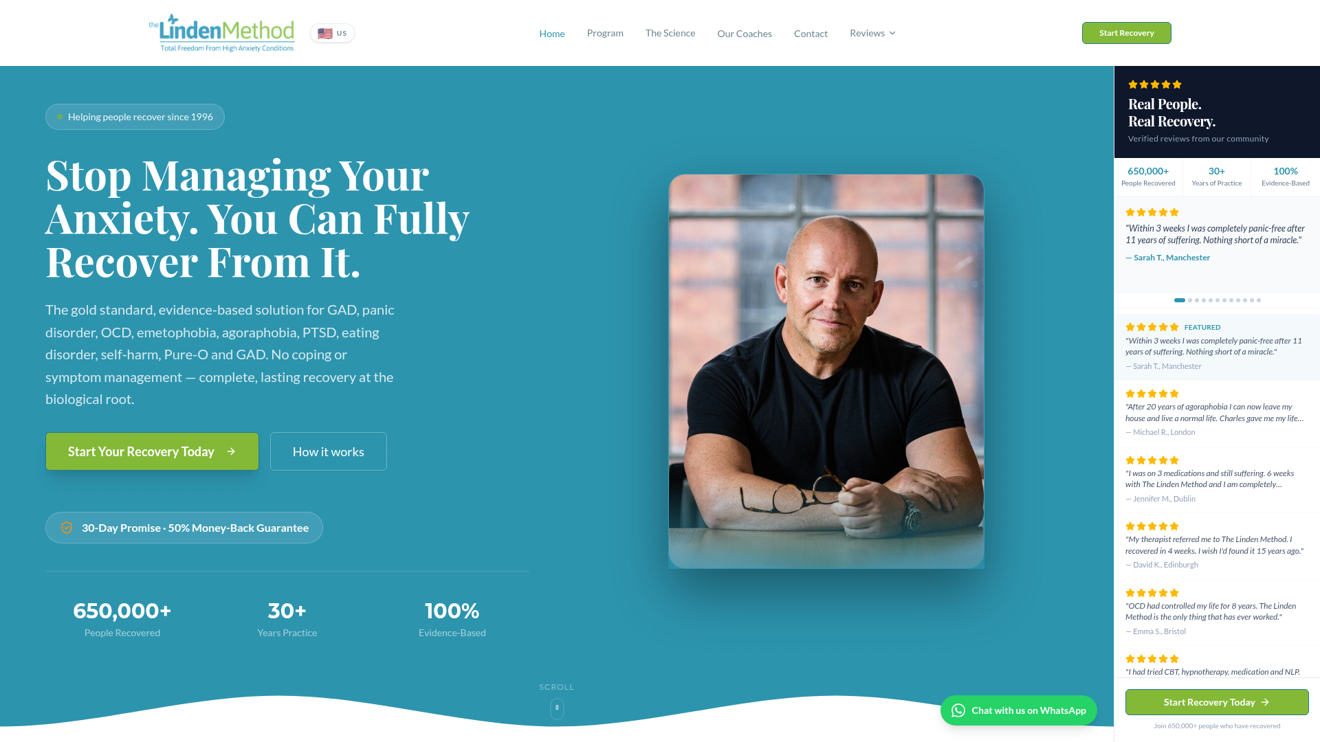 Linden Recovery & TRT Therapy website
